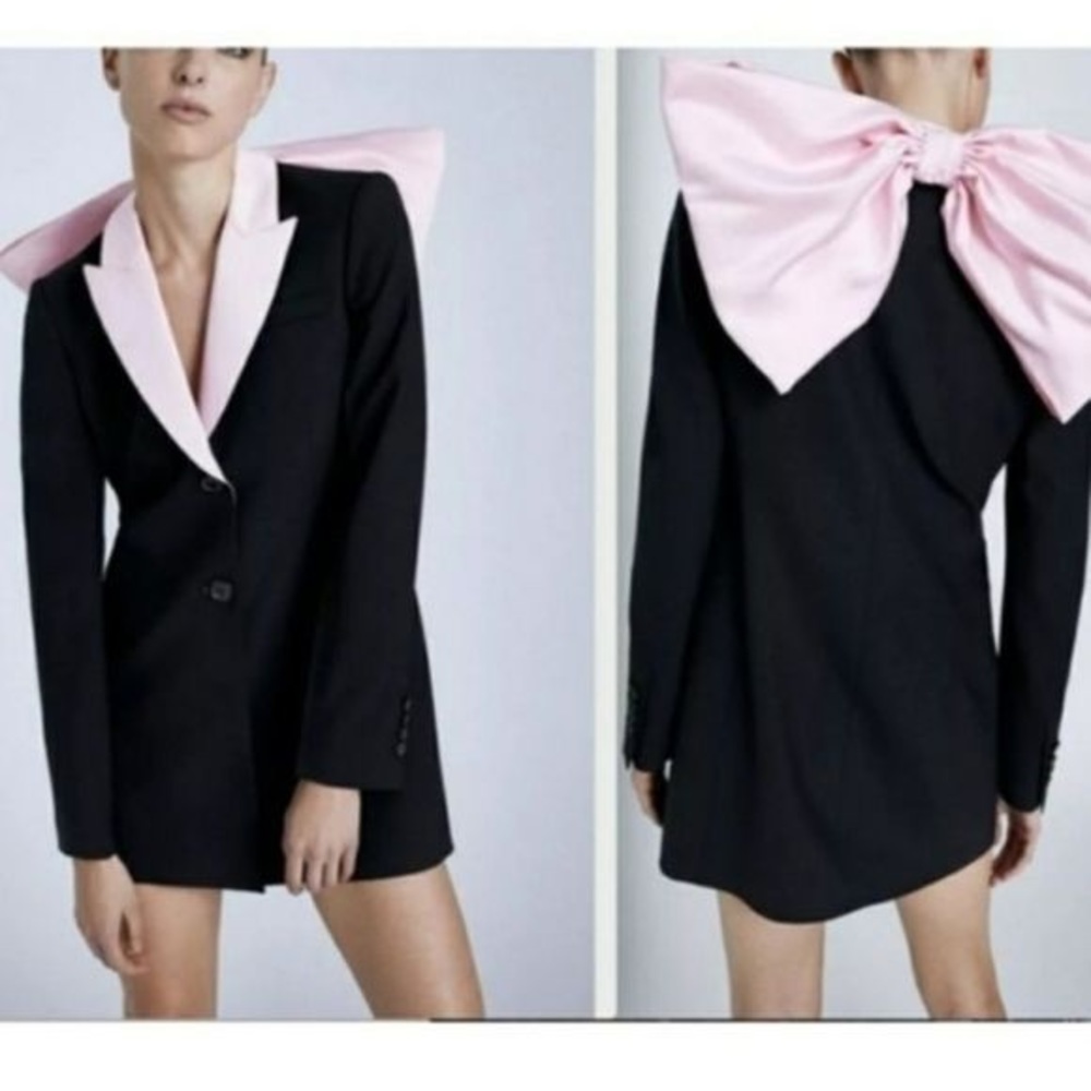 Zara HUGE BOW Blazer dress
